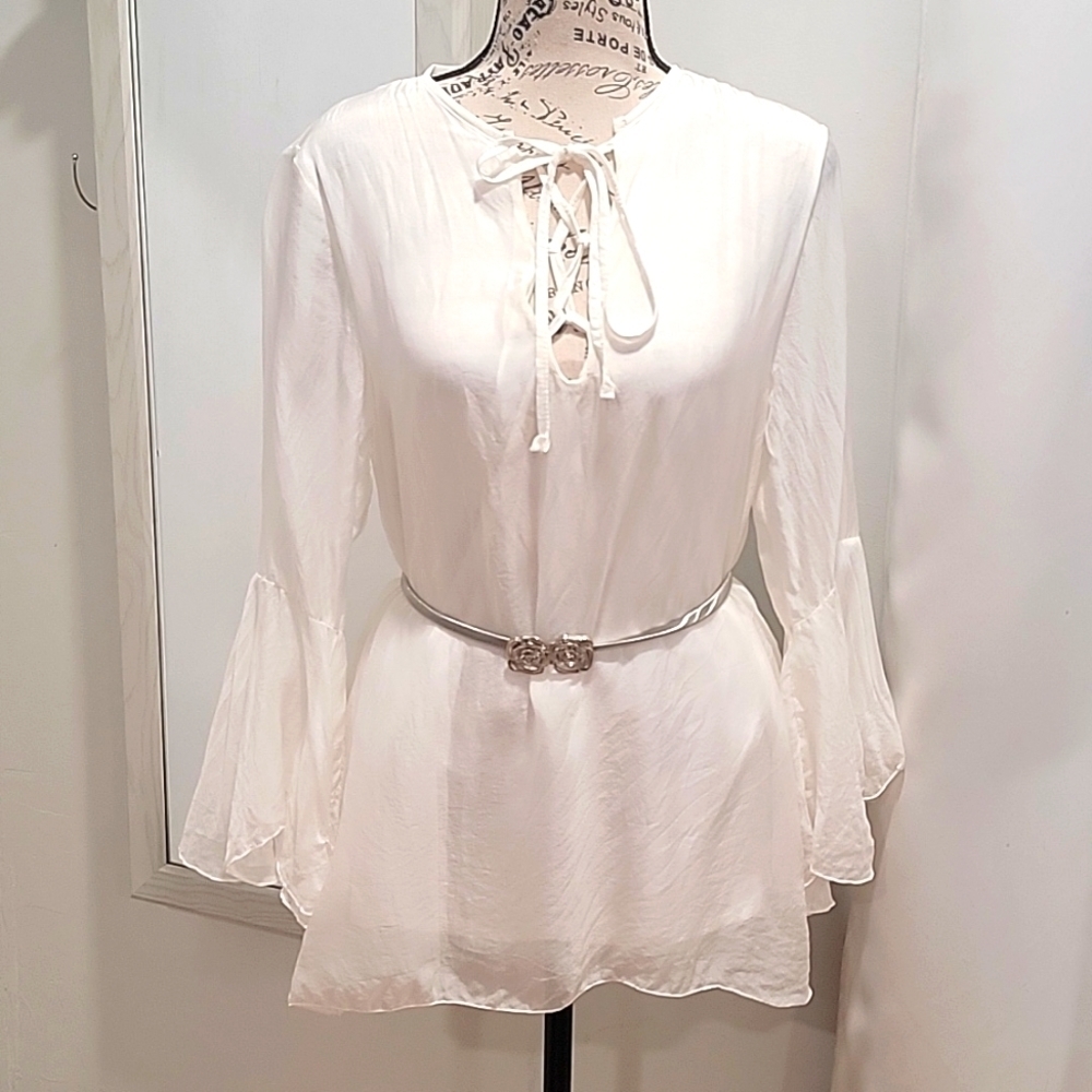GIULIA Romantic Blouse Made in Italy Sz. Medium. B172